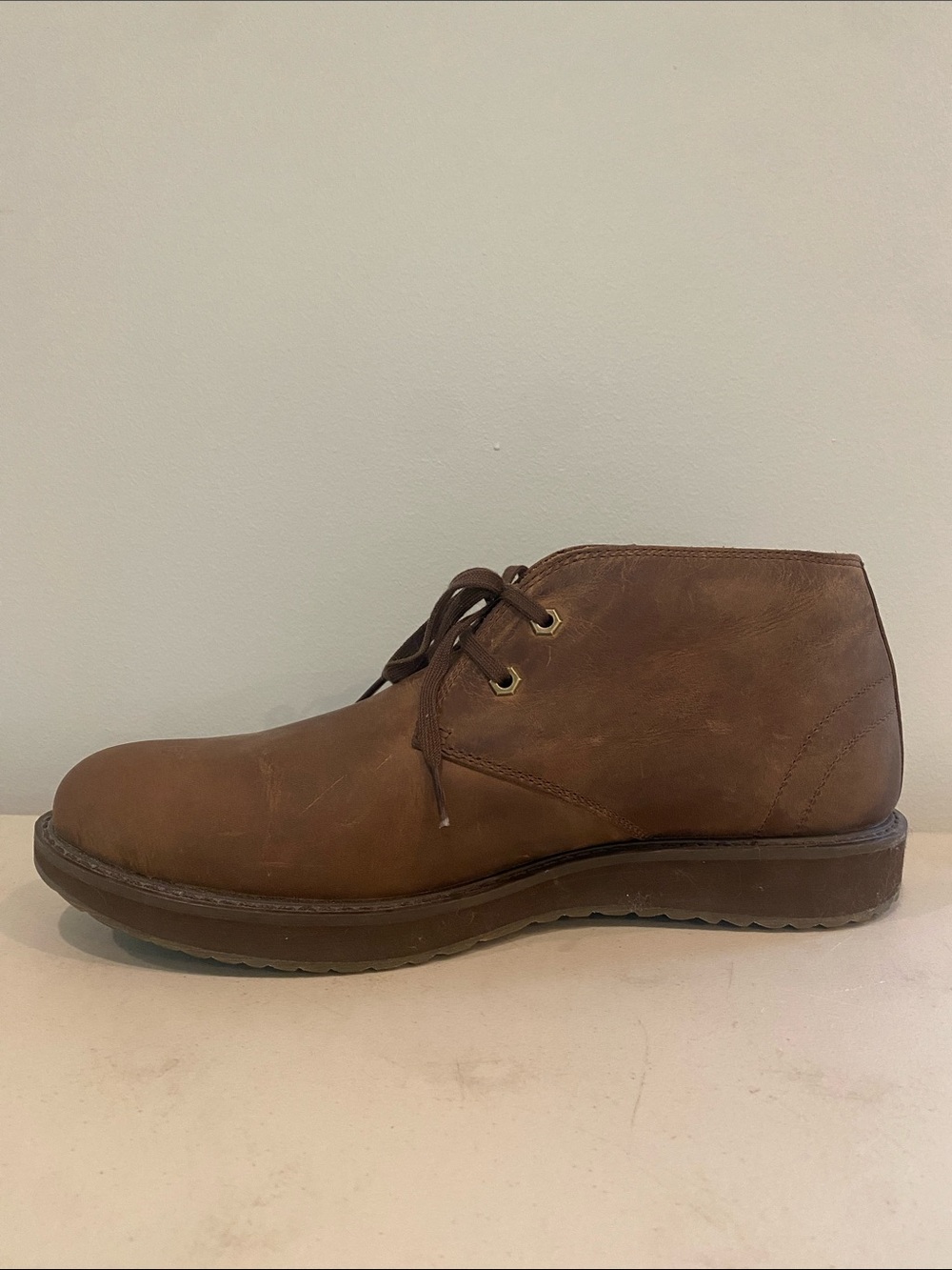 Mens LL Bean Stonington Chukka Boot Brown leather size 11.5 medium NWOT casual